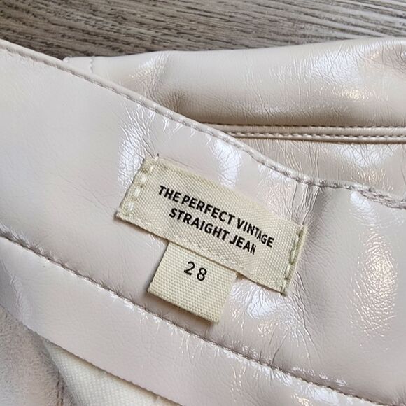 Madewell The Perfect Vintage Straight Jean Faux Leather Pants size 28 - Picture 8 of 8